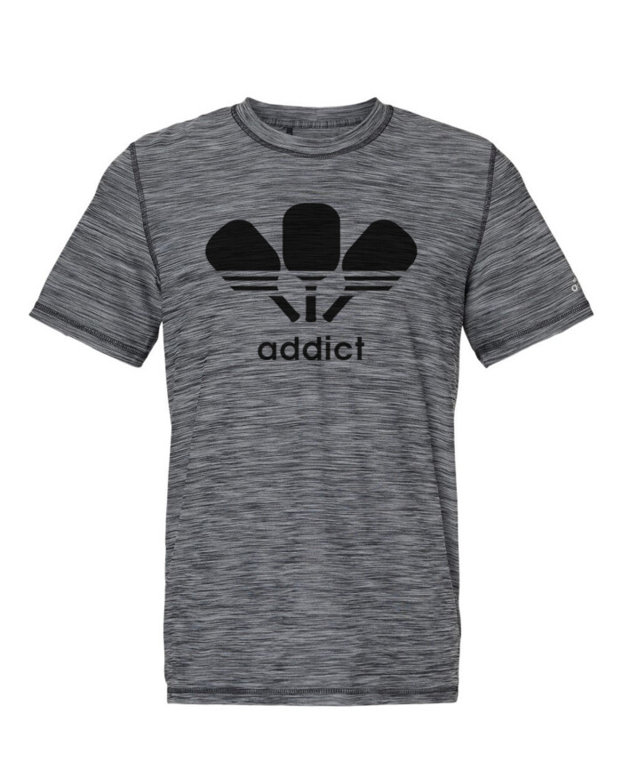 Black Men Adidas Pickleball Addict T-Shirt from Mojo Pickleball